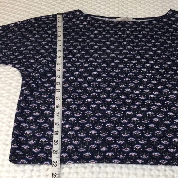 LOFT Outlet Crop Floral Ruffle Sleeve Tee Sz S - Picture 8 of 9